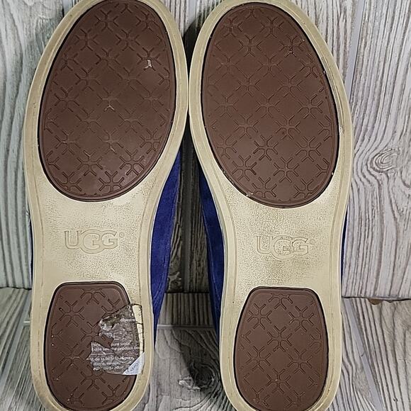 UGG Slip On Blue Suede Shoes Sneaker Womens Size 6.5 - Picture 7 of 13
